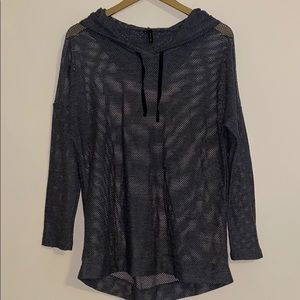 Maurices Gray Jersey Sweatshirt with Hood